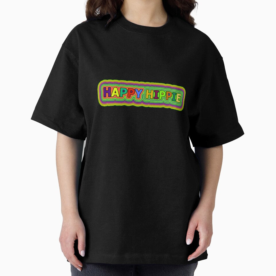 Colorful Happy Hippie Words Free Spirit Colorful Retro Lines 2 of 4 by Beachy