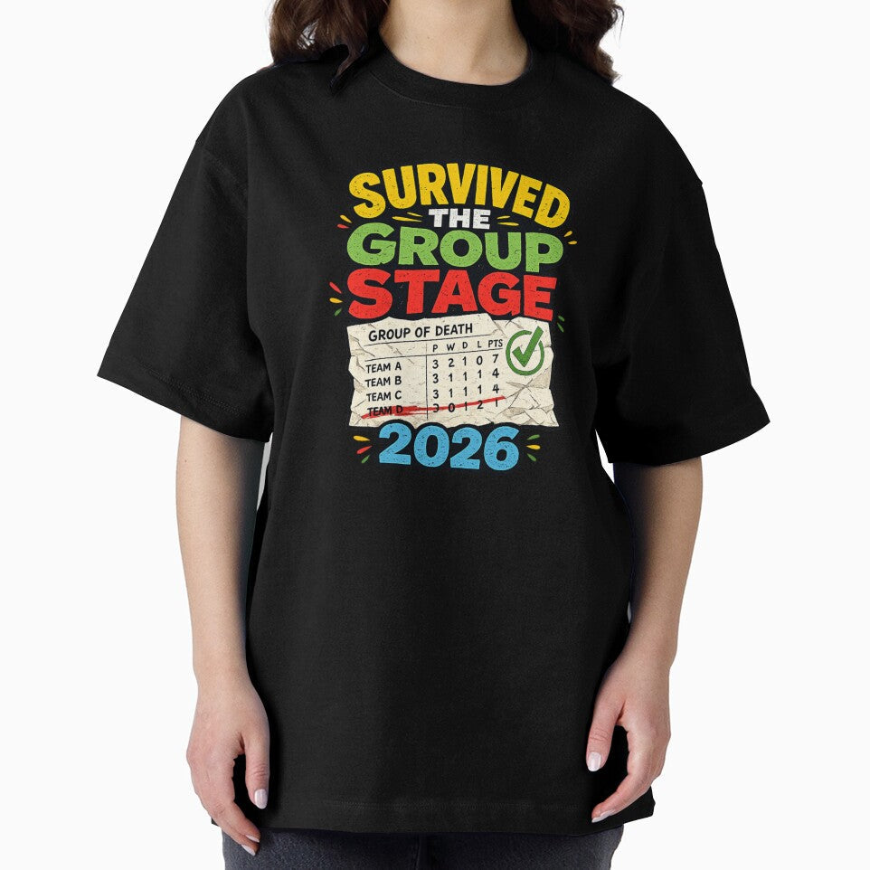 Survived The Group Stage 2026 Funny Soccer Fan World Football Tournament T-Shirt by irfanshikh