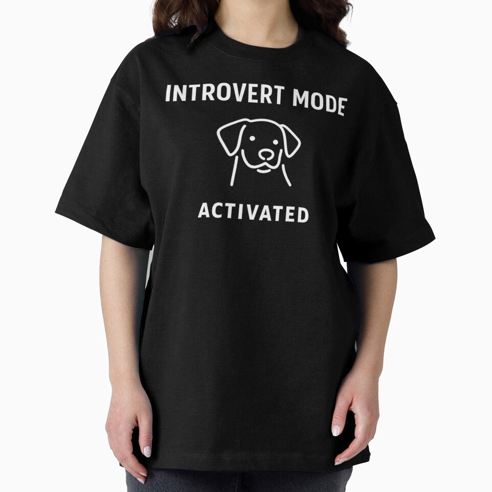 Introvert Mode Activated Dog Shirt – Funny Dog Lover Introvert Design by AdicretorDesign