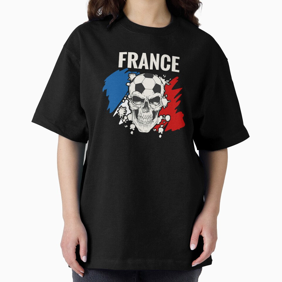 France Soccer Player French Flag Skull Football by anziehend