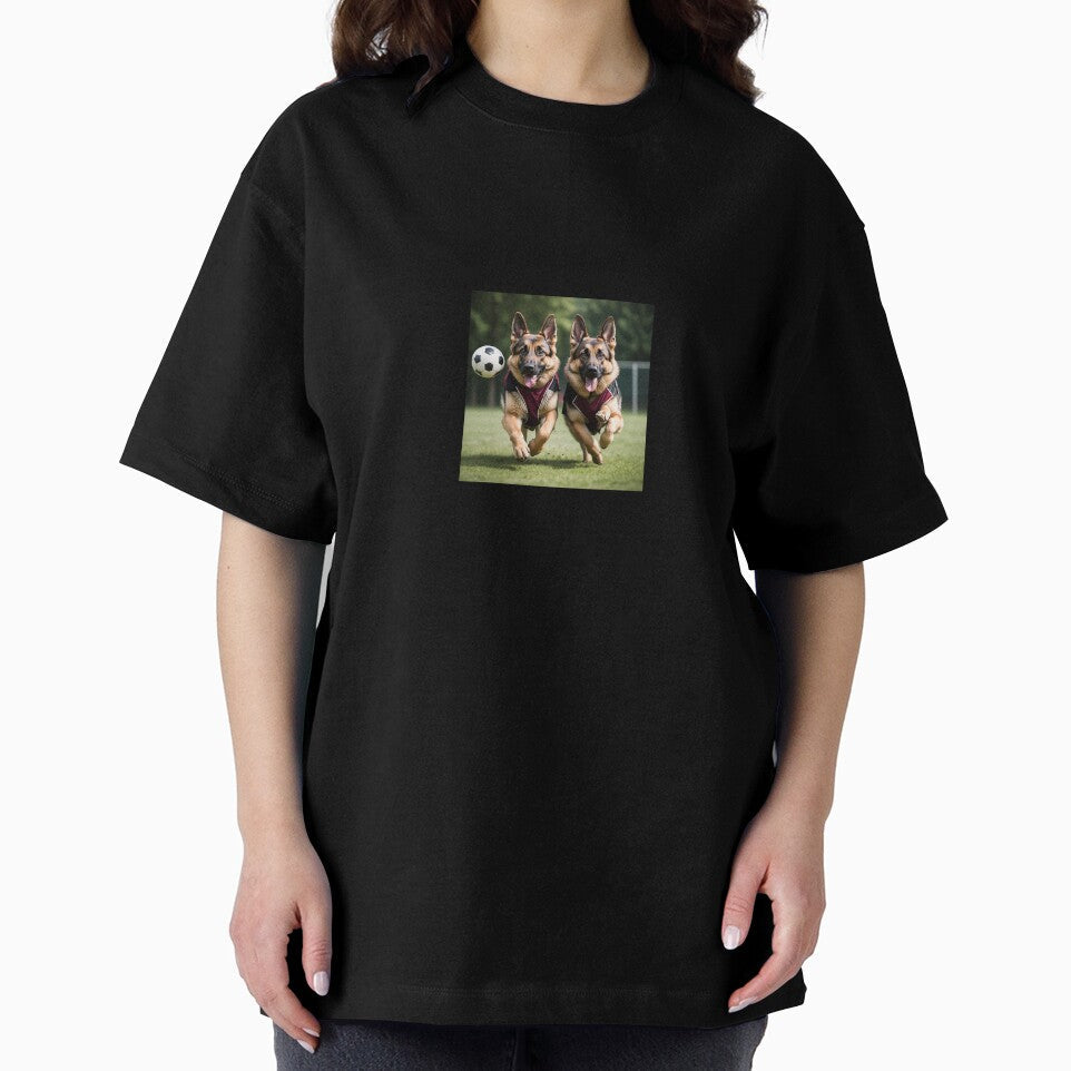 German Shepherds love football too! Soccer and Dog Lovers - West Ham, Burnley, Aston Villa - Any dog, any colour by Humour House Designs
