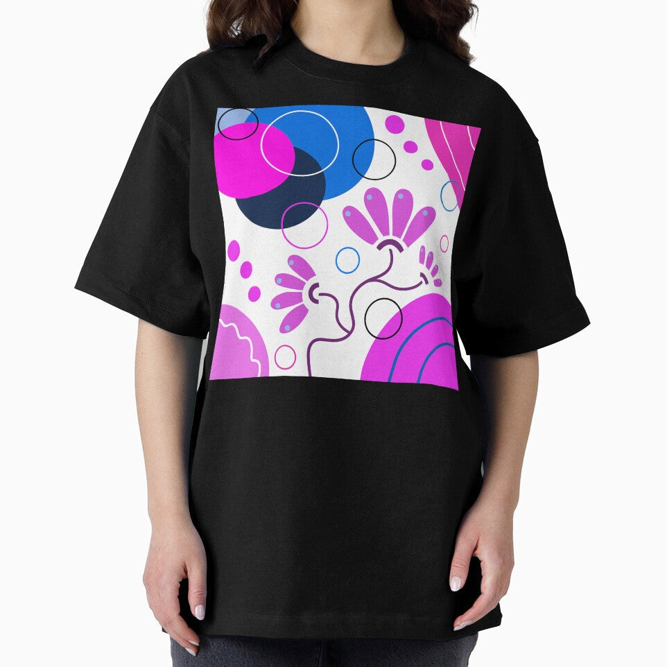 Blue Pink Purple Whimsical Boho Design by Sartoris Art