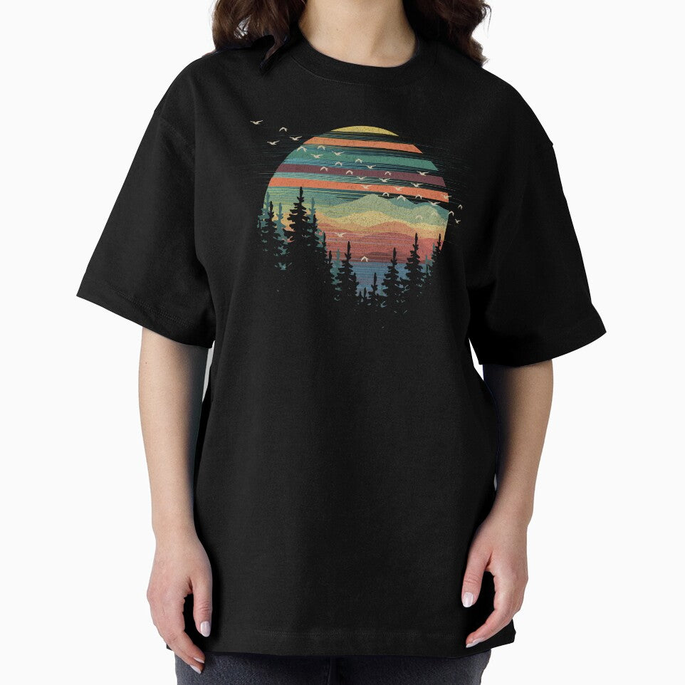 Geometric Nature Sunset Vibes by maryedenoa