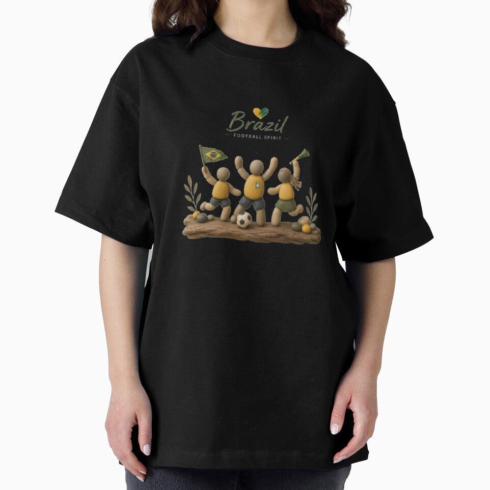 Brazil Football Spirit Pebble Art Shirt | Brazil Soccer Fan Gift | Brazilian Football Passion Tee | World Cup Inspired Sports Design by PebbleMood