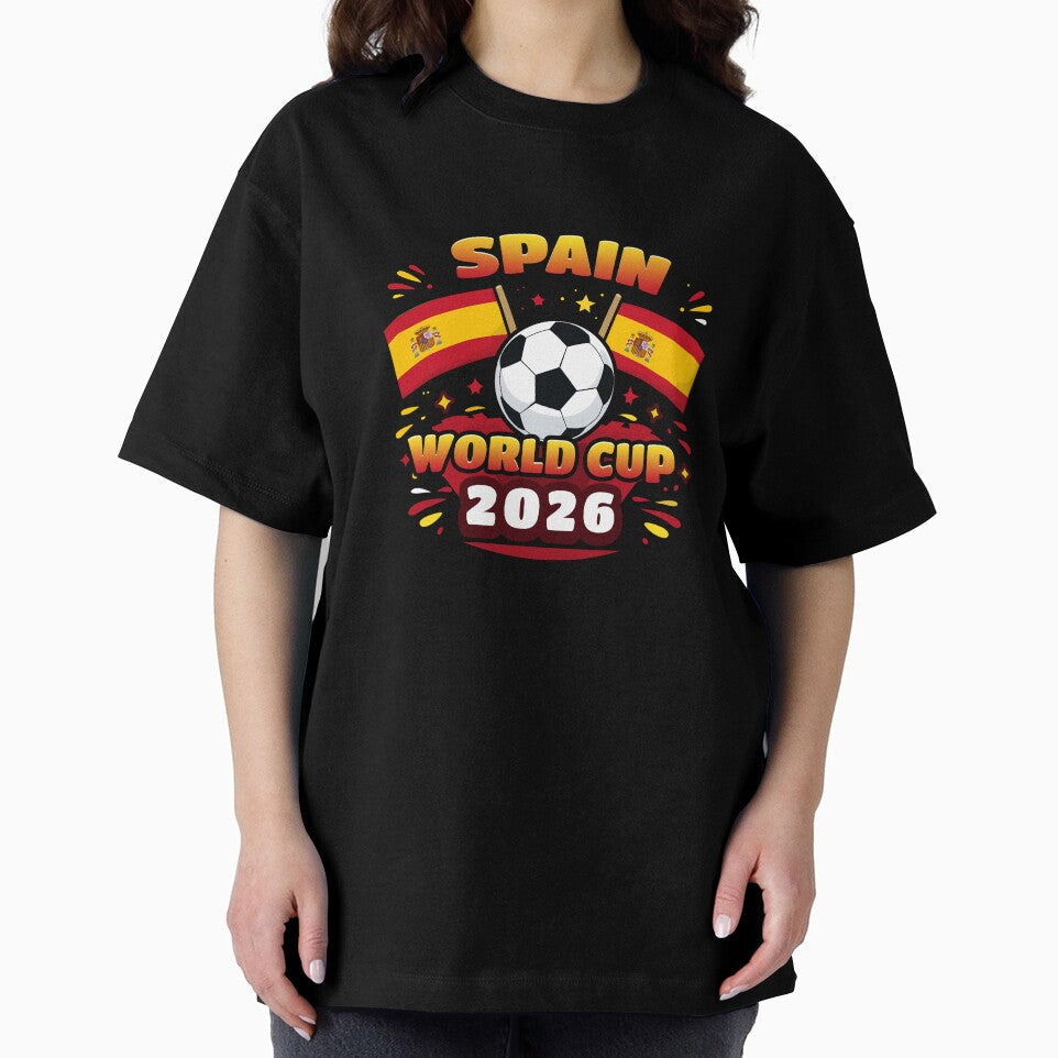 Spain World Cup 2026 Shield  Minimal Football T-Shirt Design by Ramkumar2025