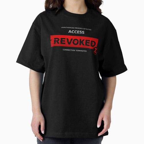 Access Revoked Glitch Design | Cyberpunk Warning System | Digital Dystopia Streetwear by ZEBBEDE - Minimal Streetwear