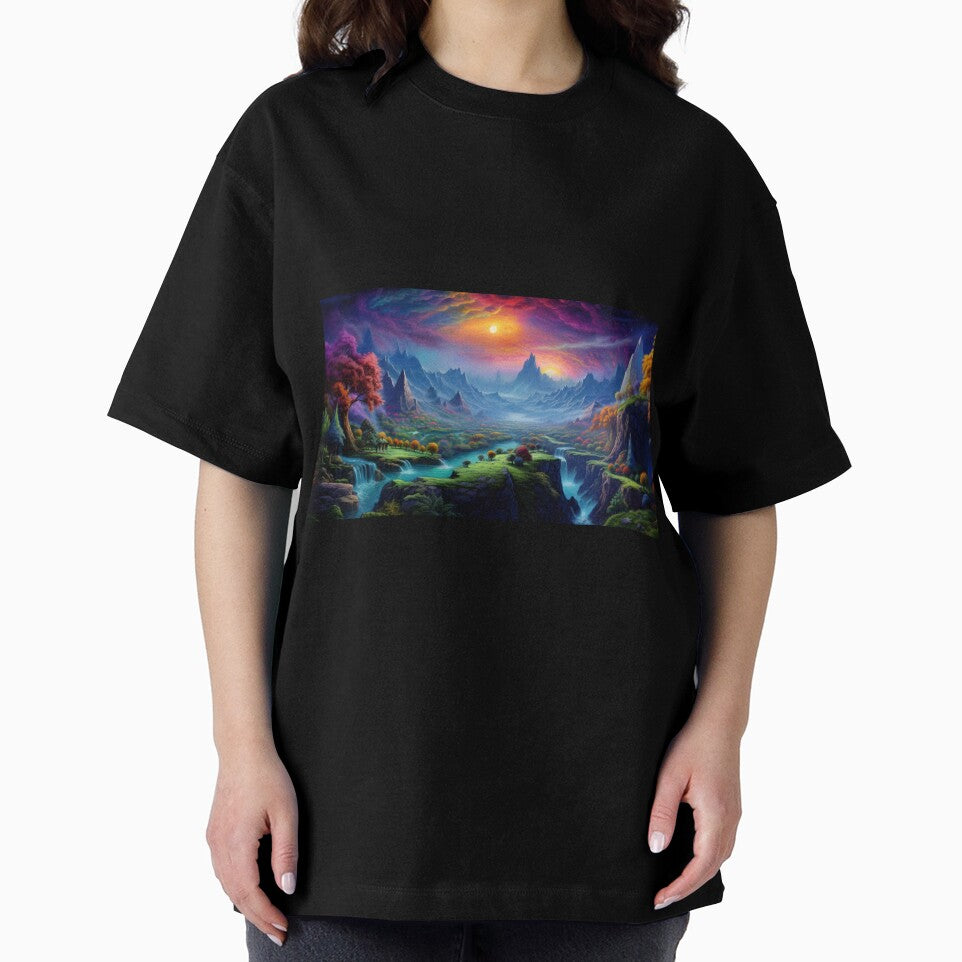 Fantasy Landscape - Double Sunrise Rainbow Sky by Fantasy Masterpiece
