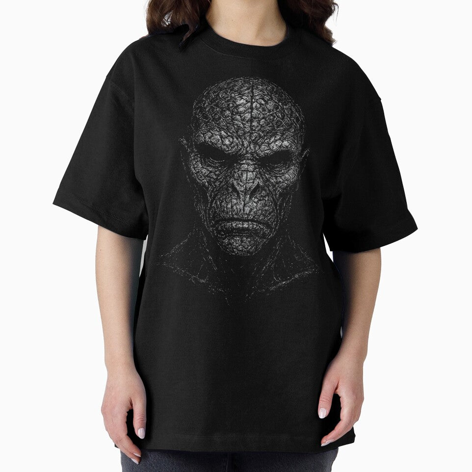 Reptilian Alien Head – Dark Sci-Fi Extraterrestrial by Mortisigil