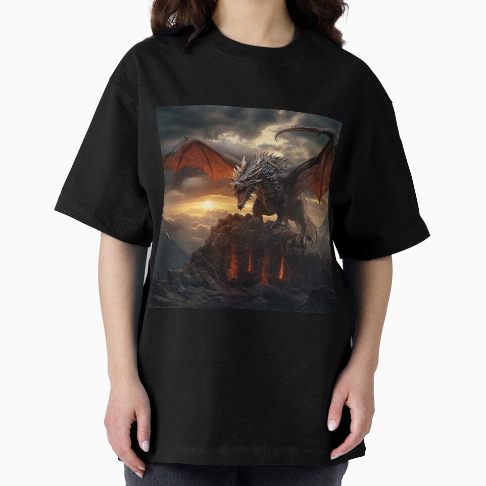 Dark Fantasy Landscape - Roaring Red Dragon by Fantasy Masterpiece