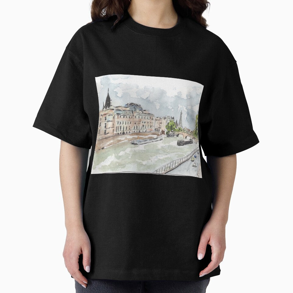 Paris Seine with Eiffel Tower by Jennie Kessinger