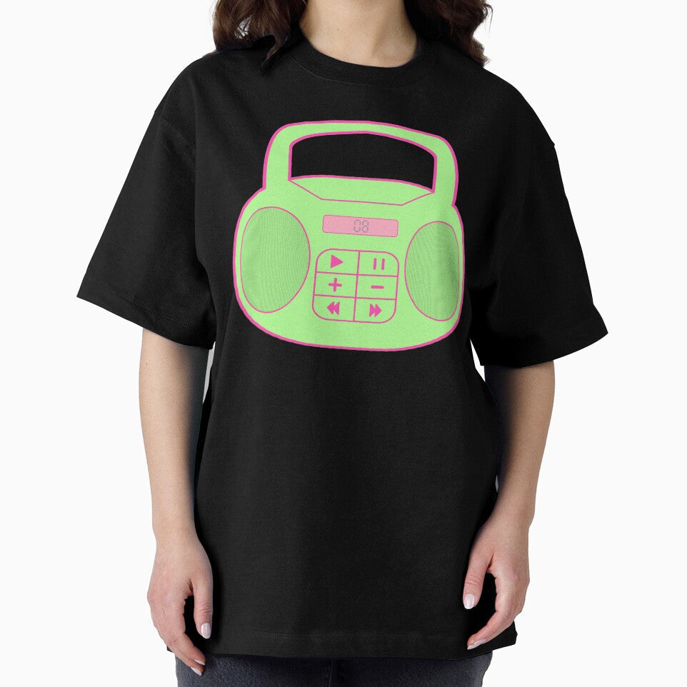 Early 2000s Aesthetic Y2K Green and Pink Boom Box by Creations-By-Em