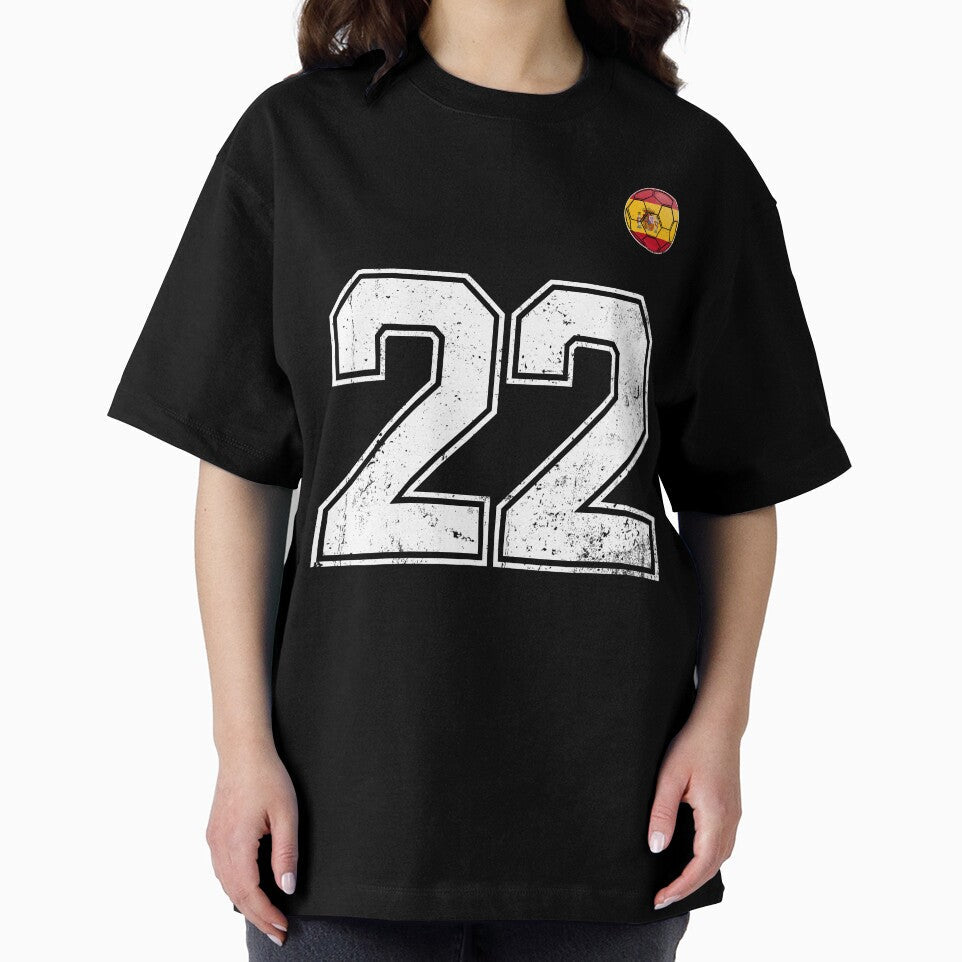 Spain Soccer Number 22 Vintage Sports Fan by KristenosNehk