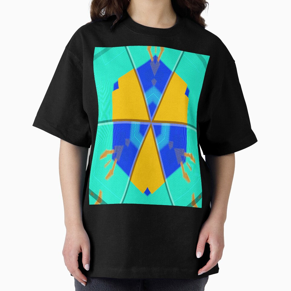 Vibrant music abstract geometric minimalist guitar exotic summer blue - sunny gift for guitarists musicians and minimalist music and guitar lover by Ralek