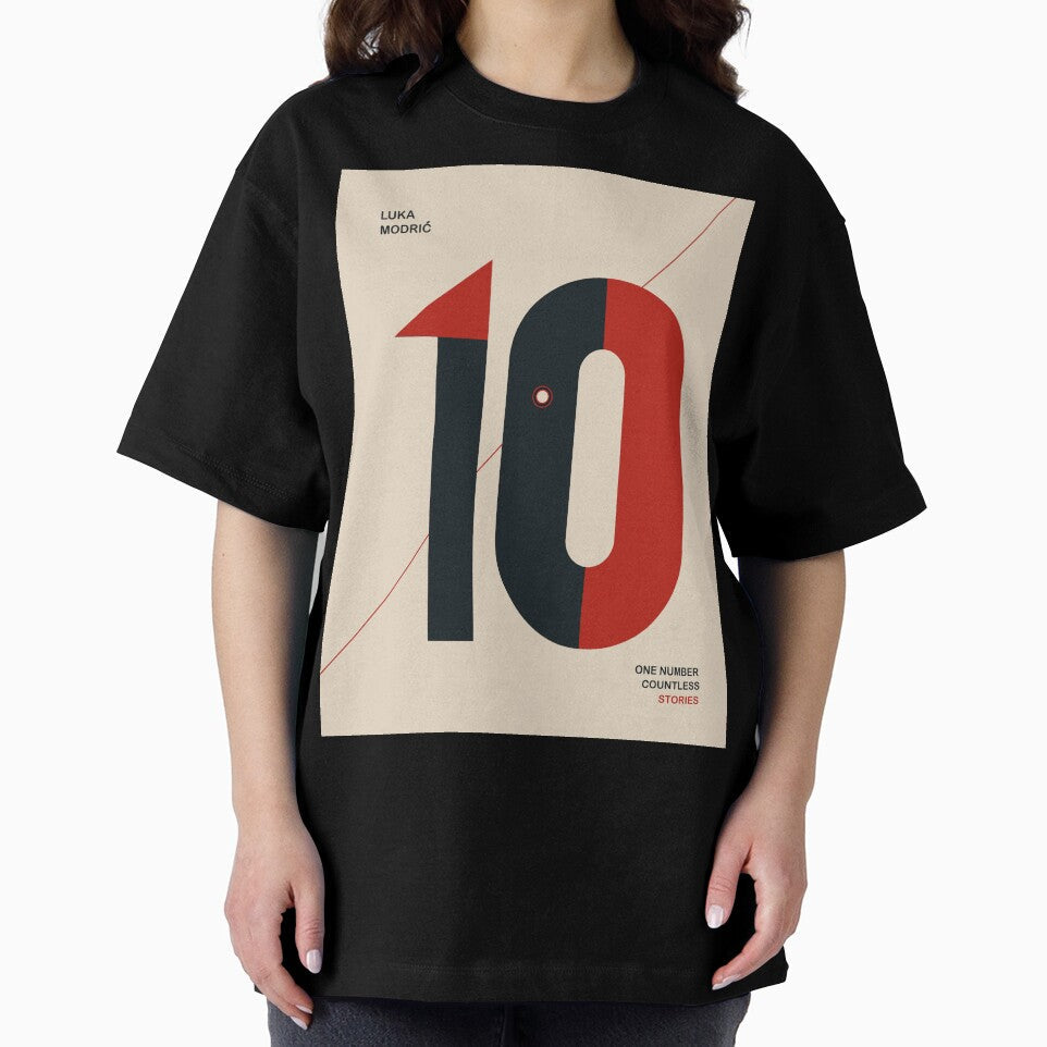 Luka Modrić Number 10 Minimalist Football Poster by Studio pod Burom