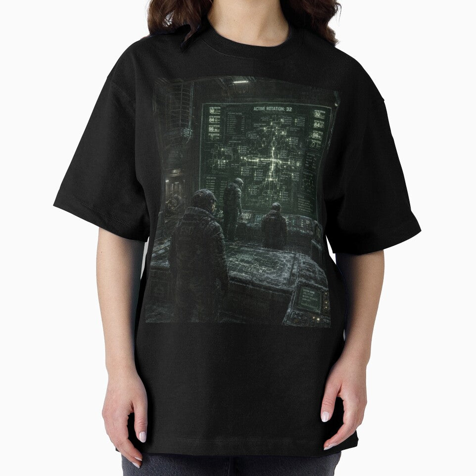 Sci-Fi Control Room Wall Art | Corrupted Space Station Data Screen Horror Print by Element Horizon Studio