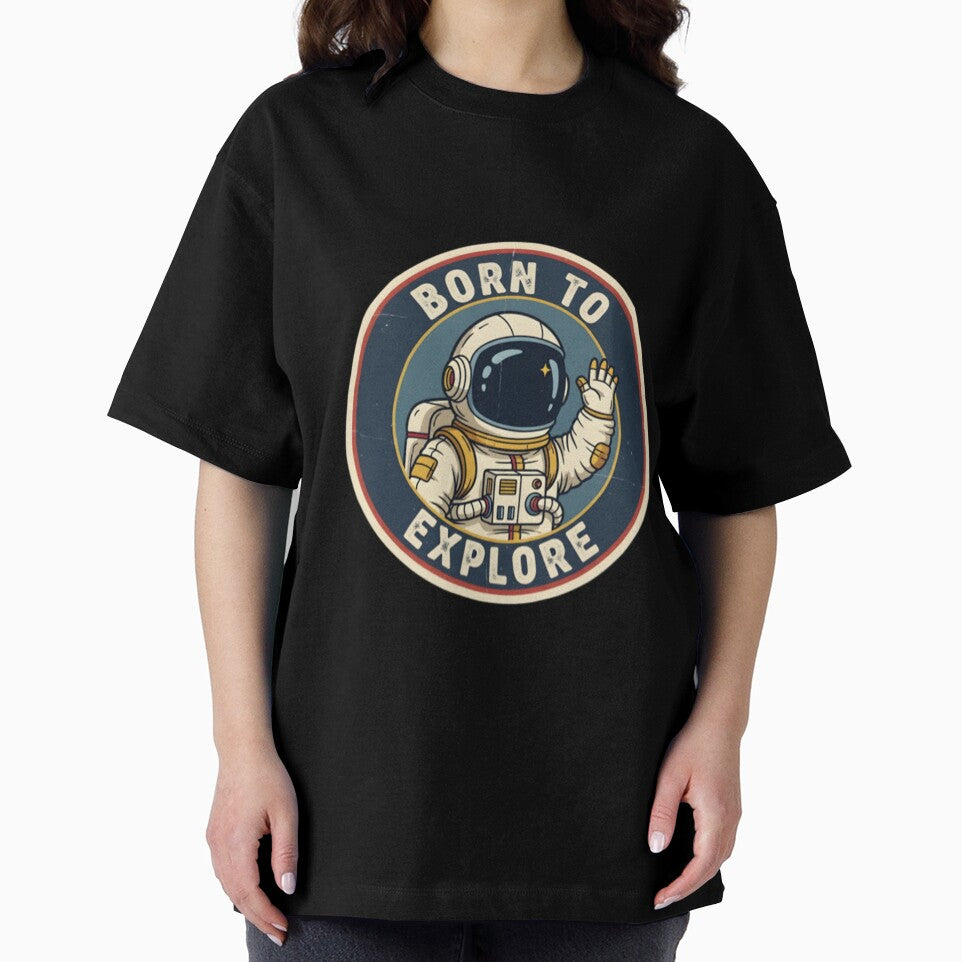 Born to Explore – Vintage Astronaut Space Design | Retro Galaxy Adventure Badge by Altair_