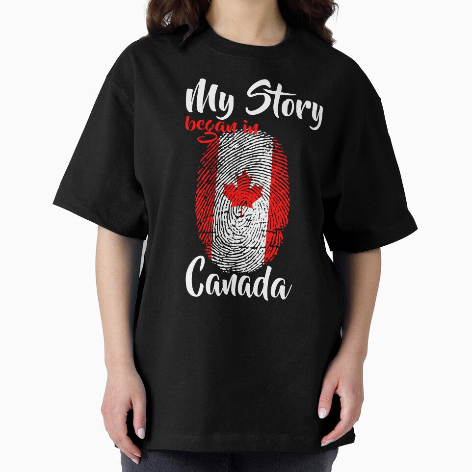 My story began in Canada Flag Fingerprint DNA Canadian by PartyShirts1