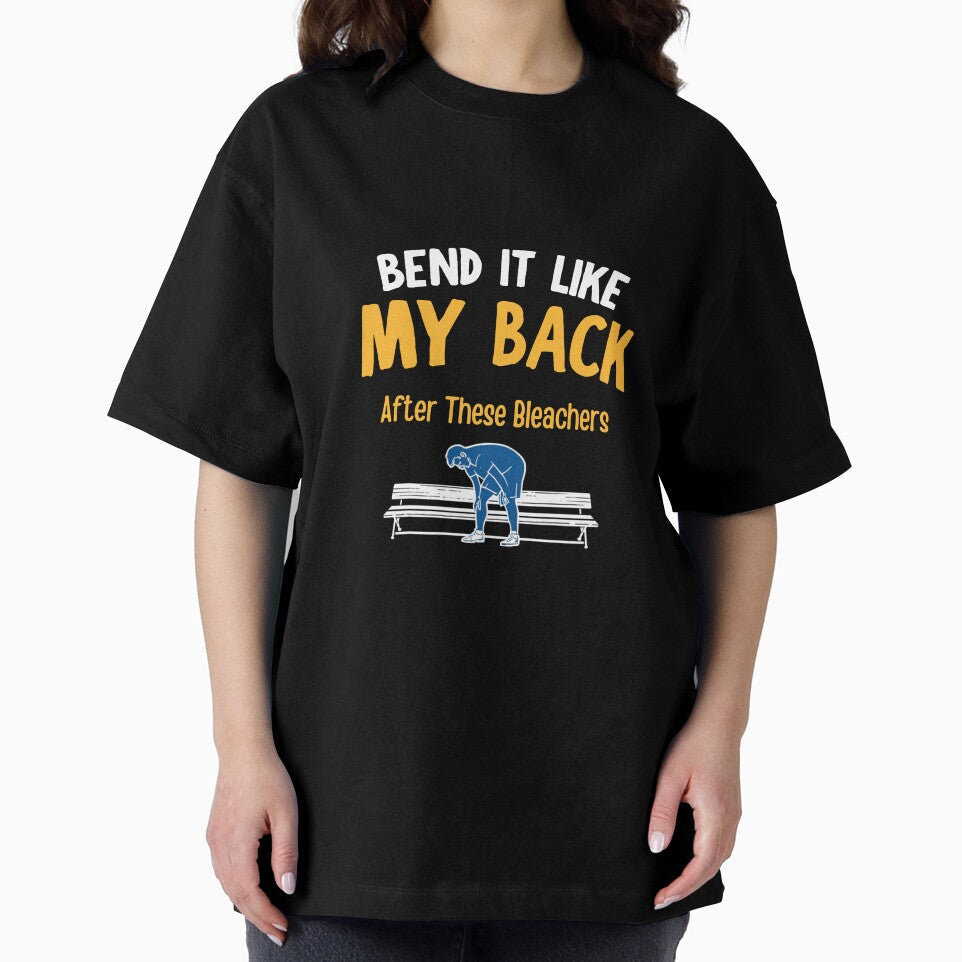 Bend It Like My Back After These Bleachers Funny Soccer Parent Shirt Gift for Soccer Mom Dad by Sideline Society