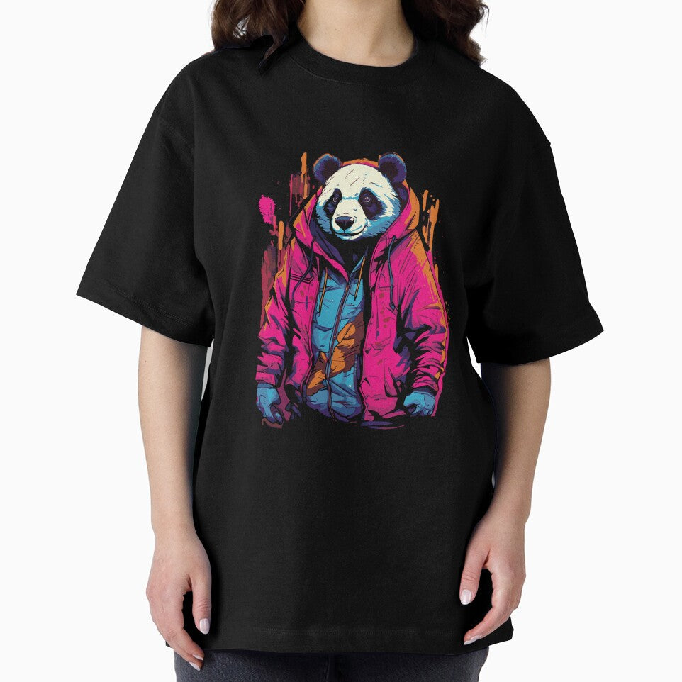 illustration of a panda bear wearing pink clothing by Ck-2106design