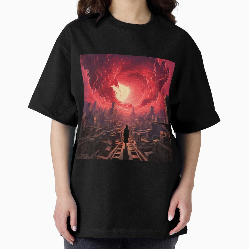 Dystopian Eclipse - Crimson Skyline Art Print by SmartDesignByBB