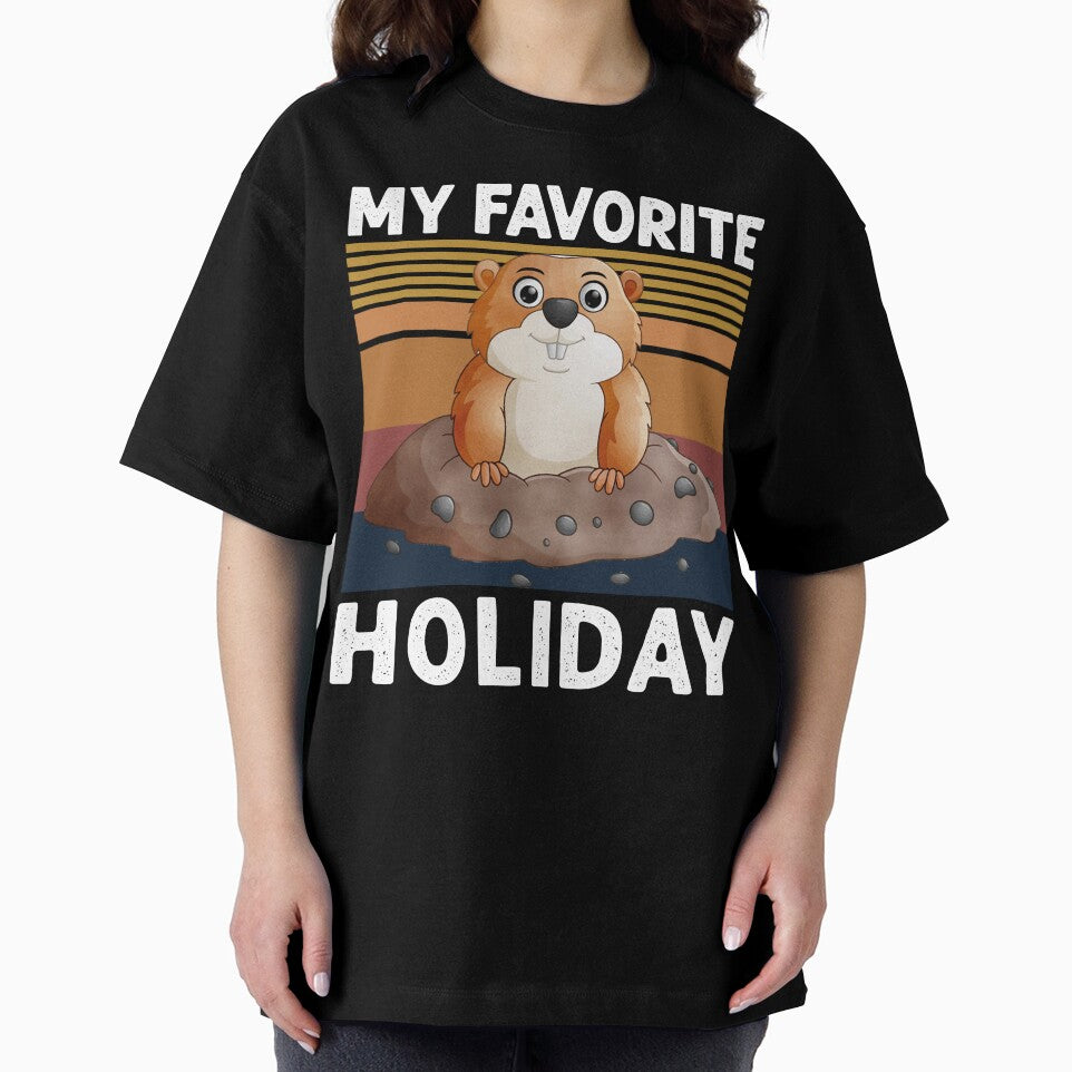 My Favorite Holiday Ground Hog - Retro Groundhog by Masaw
