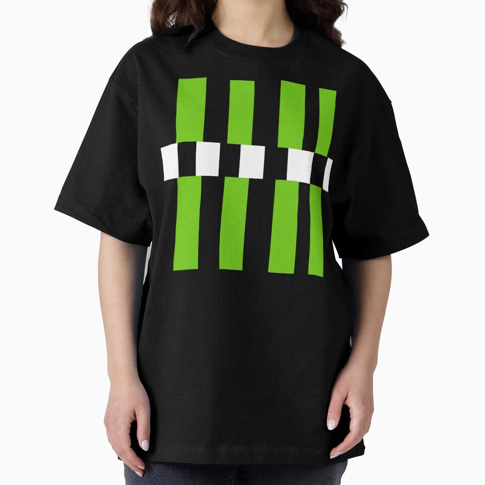 Green Black Geometric Pattern – Bold Minimalist Techno Grid by Caramelo streetwear
