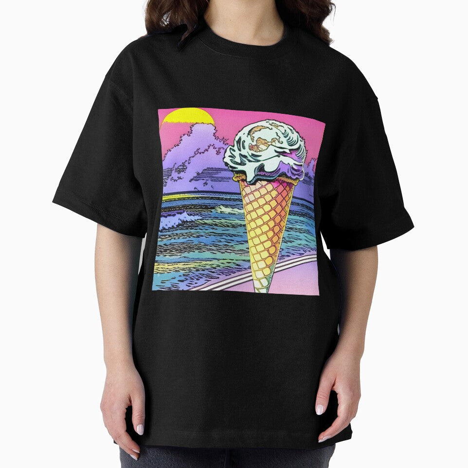 Ice cream cone in retro style art by imagenia