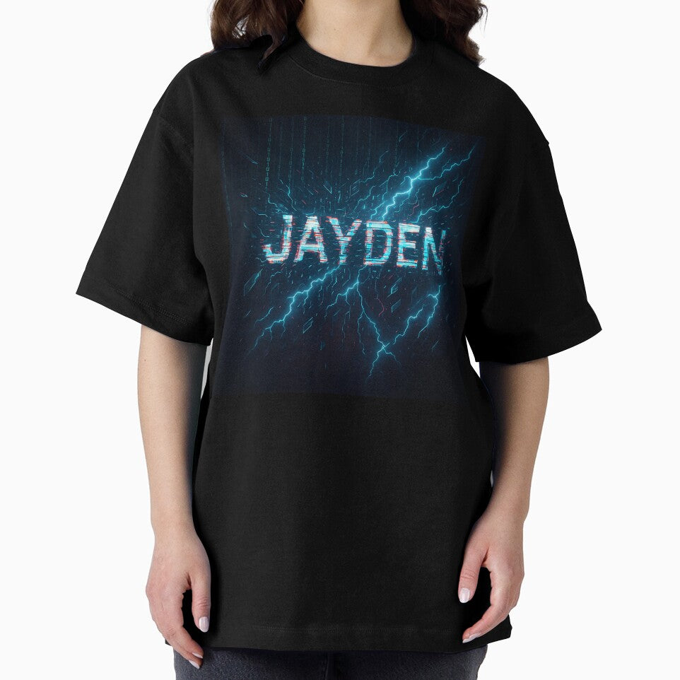 Jayden – Glitch God of the Digital Realm | Cyberpunk Lightning Matrix Design by VoidBloom Studio