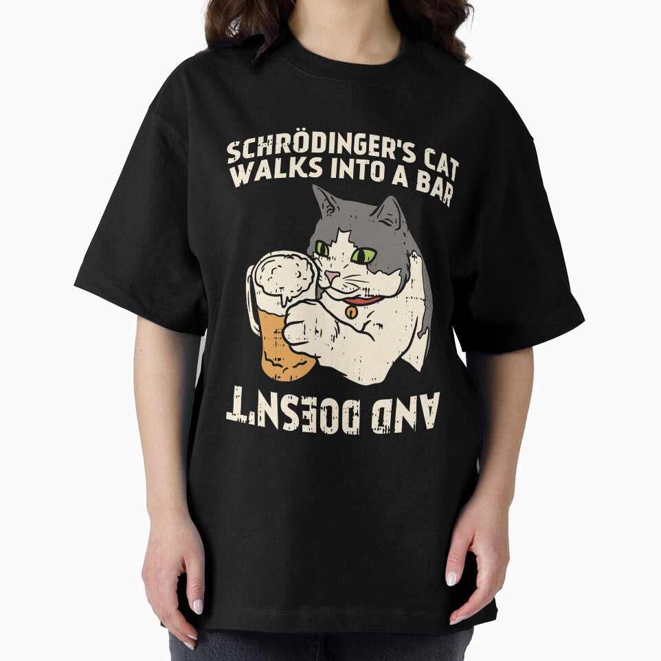 Schrodinger's Cat Walks Into A Bar - And Doesn´t / Funny Physics Quantum Mechanics Half-Dead Half-Alive Science Cat Box Theory Scientist Gift Idea by SimonGs