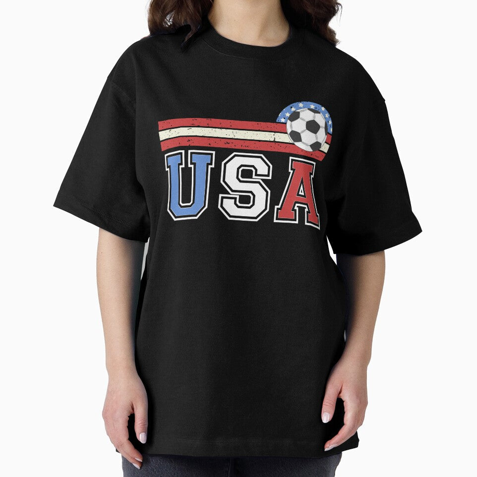 Patriotic Soccer USA Football player fan shirt for men or women by Lala35