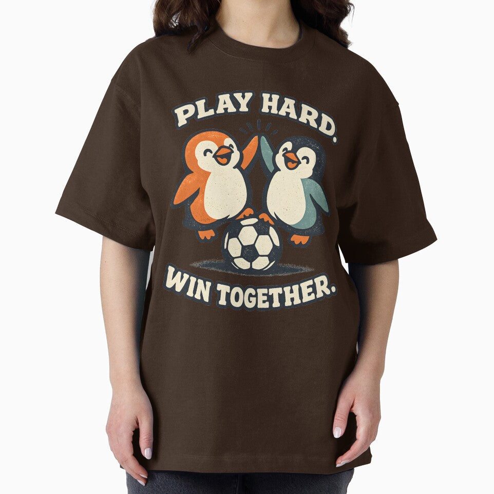PLAY HARD. WIN TOGETHER. – Cute Penguins Soccer Friendship Mascot Illustration by  Artistry in Motion by MADsrecreation