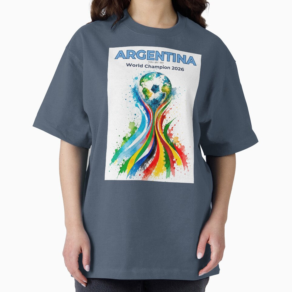 Argentina 2026 World Cup Champion Watercolor Football Art by EMC Store