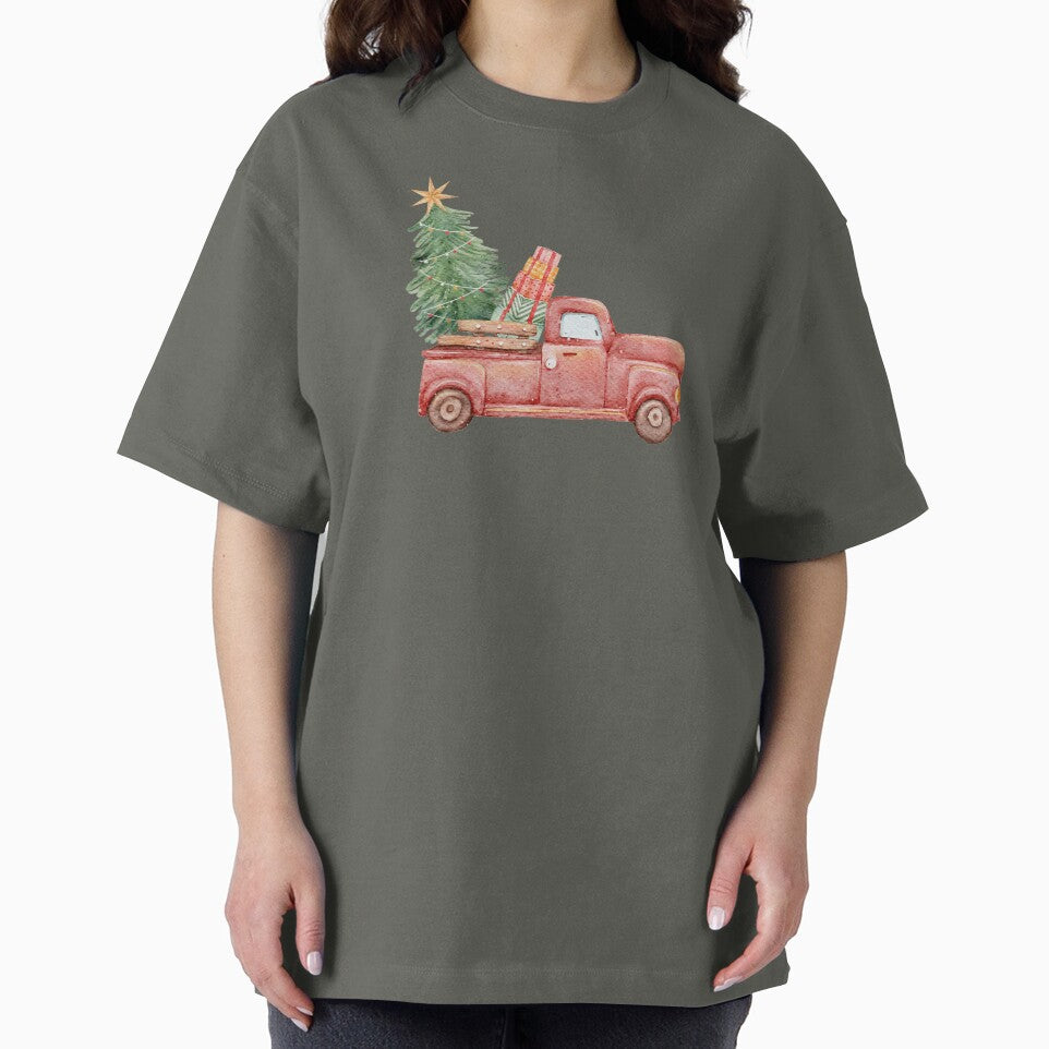 Red Truck.  Christmas.  Christmas Tree.  Holiday by RoyalTacoBelle
