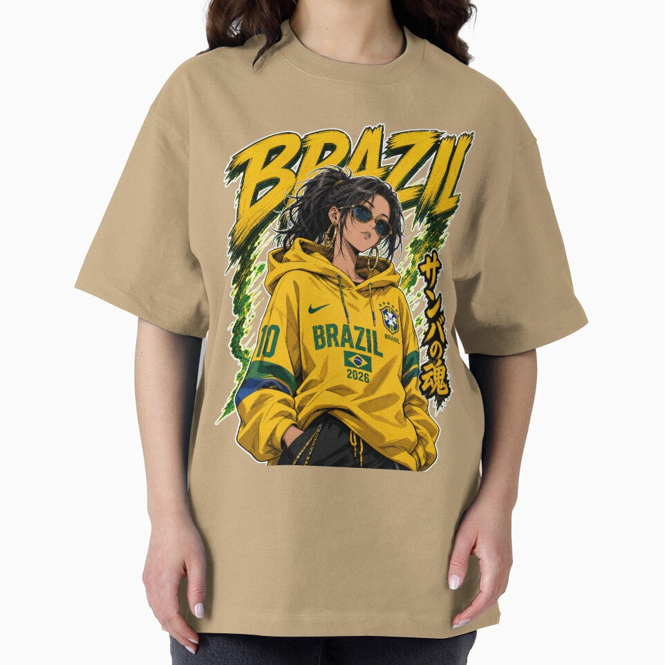 Brazil Anime Girl World Cup 2026 Joga Bonito by Senpai Syndicate