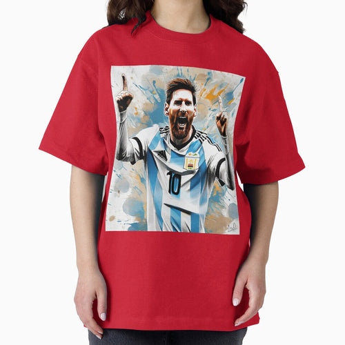 "Messi's Goal Celebration: Exuberant Joy with the Argentine National Team" by Artisticanvas