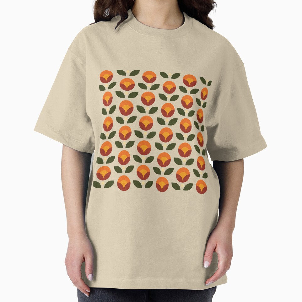 Retro Warm Flower Bud Pattern by kjeppson