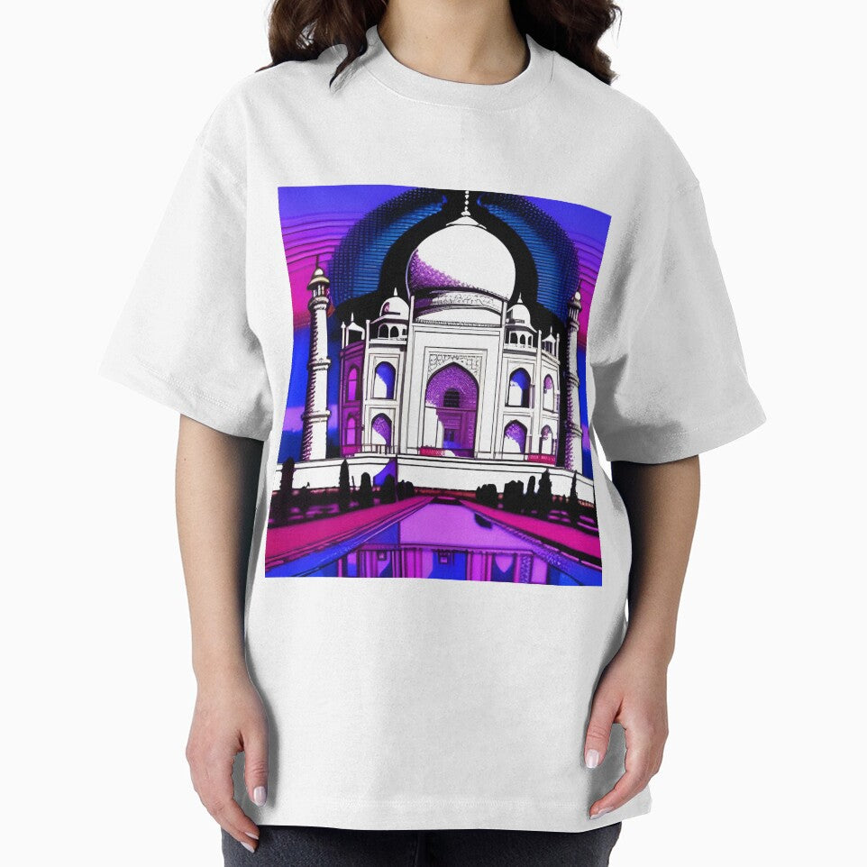 Taj Mahal monument in retro style by imagenia