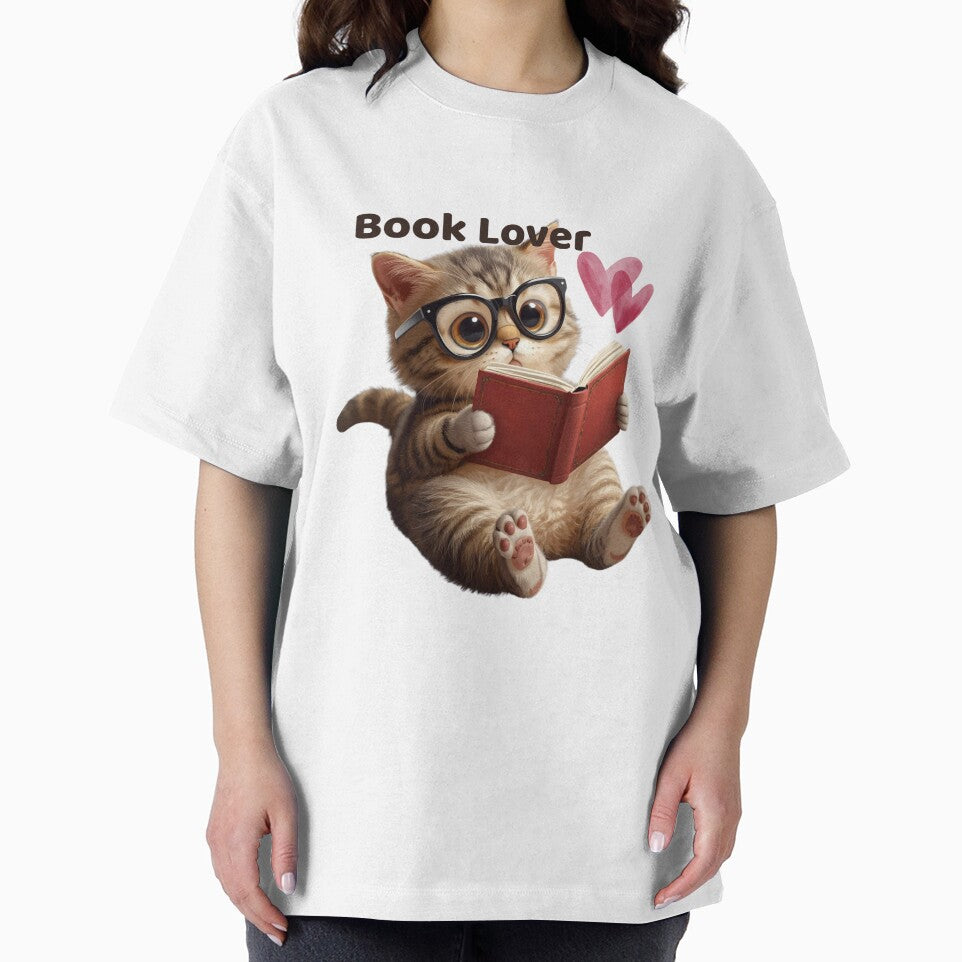 Cute Book Lover Cat Reading Book Kawaii Cat by INDEEDME
