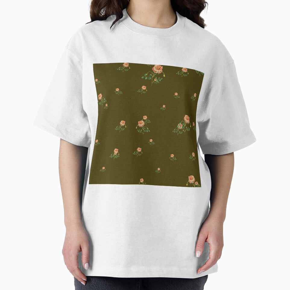 Rose flower ornate cute floral pattern watercolor green by Yana Mustafina | Boho Soulful Designs