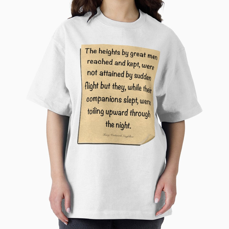 Inspirational motivational affirmation, scroll 2 with the heights by great men reached and kept by Artonmytee