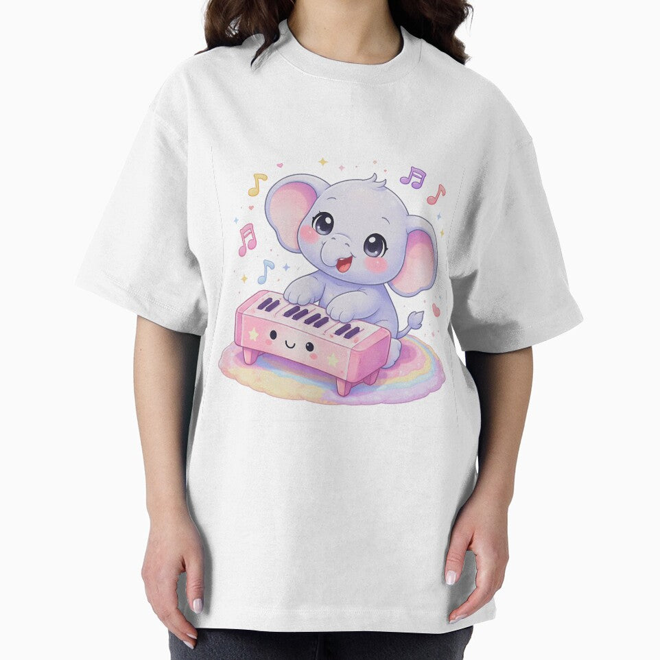 Kawaii Elephant Playing Piano - Cute Anime Style. by Lylysun