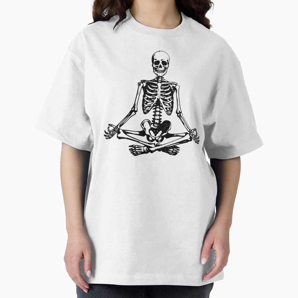 Skeleton Yoga Lotus Pose Gothic Meditation Art by EthosWear