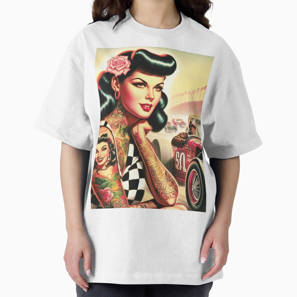 Retro Motorsports Girl by PulpVintage