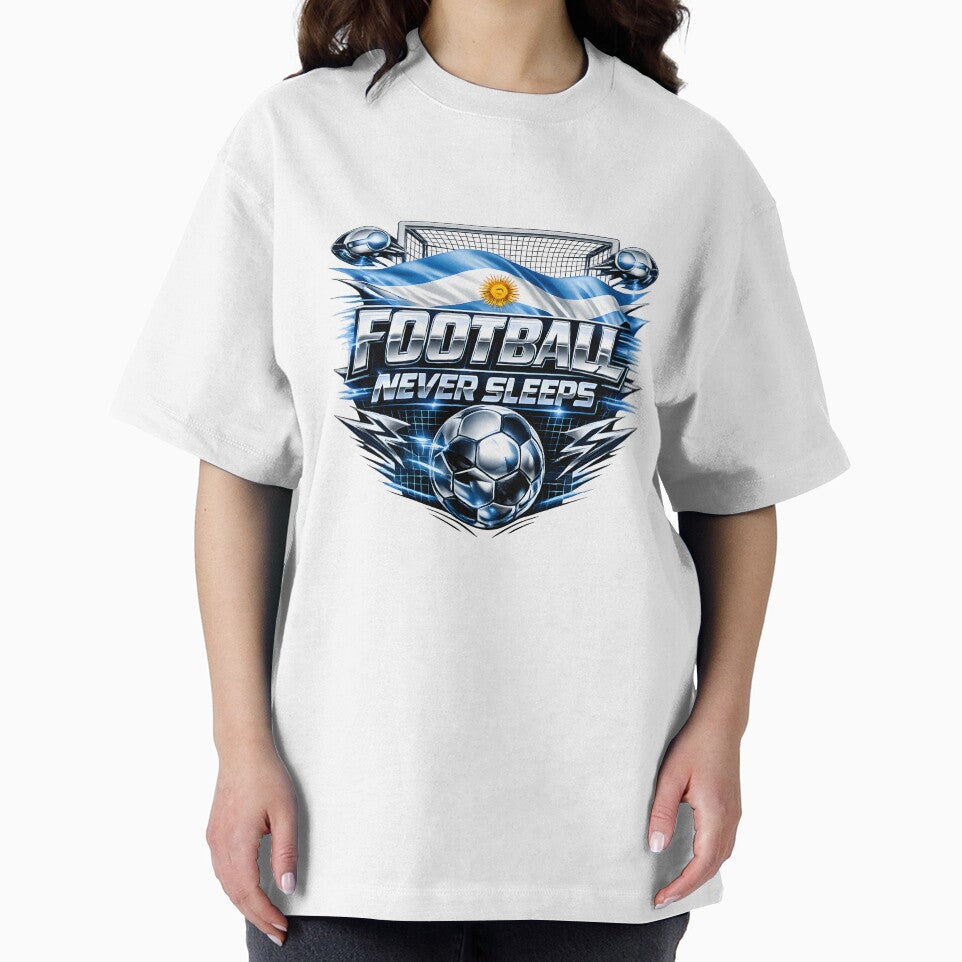 Football Never Sleeps Futuristic Soccer Shirt Y2K Football by DREAMBURN™