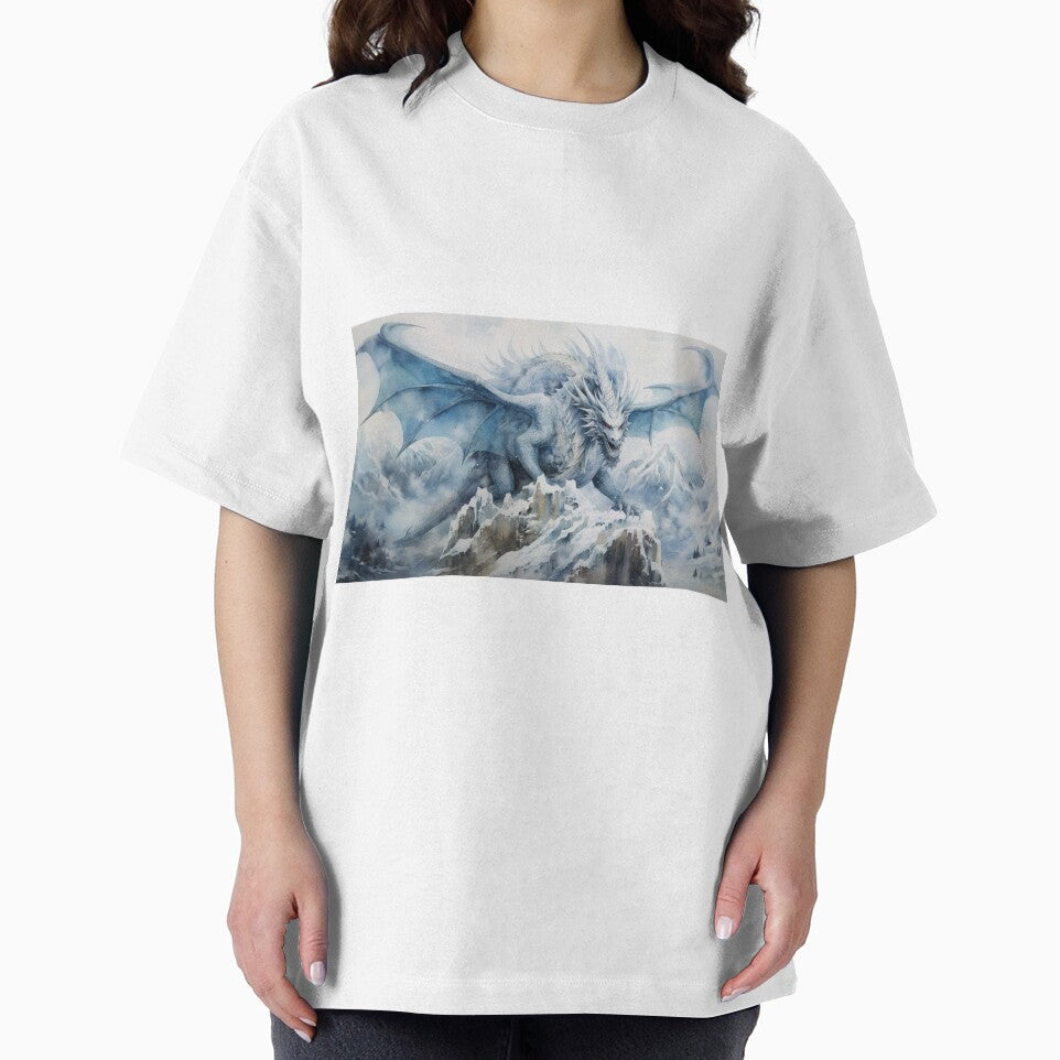 Dark Fantasy Watercolor - Peaceful Winter Dragon by Fantasy Masterpiece