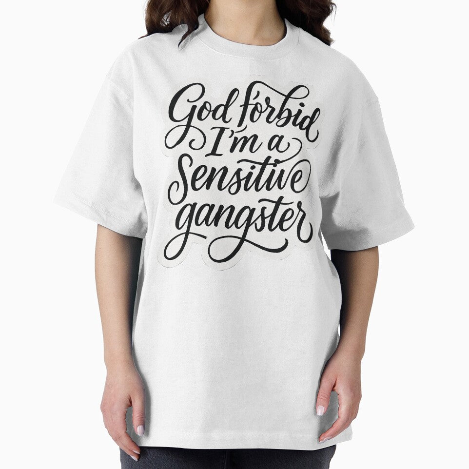 Bold Typography Design "God Forbid I’m a Sensitive Gangster" by Victor Jaden