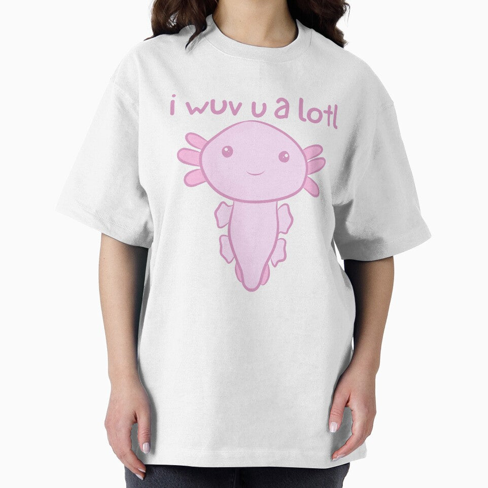I wuv you a lotl - Cute Axolotl - I love you by EvergreenRevolt