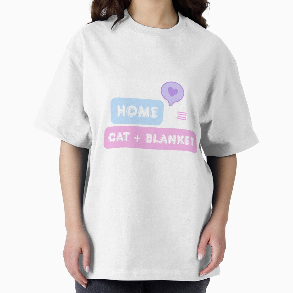 Home = Cat + Blanket| Funny Cat Lover Design by CuteVibesStudio
