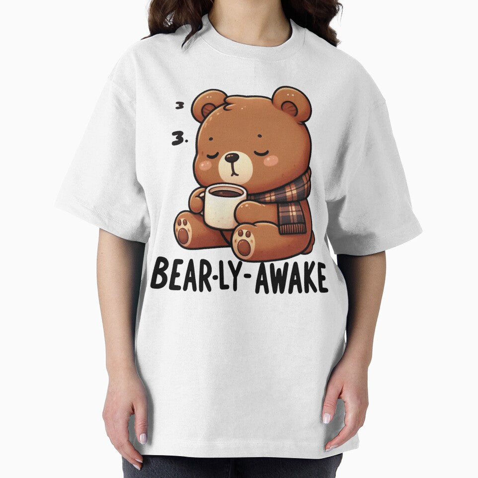 Bearly Awake Funny Bear And Coffee by FurAndFlaireg
