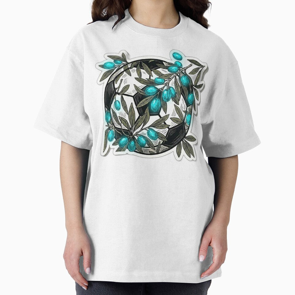 Retro 90s Football Olive Tree Branch Blue Soccer 2026 Aesthetic by Fatomfatom